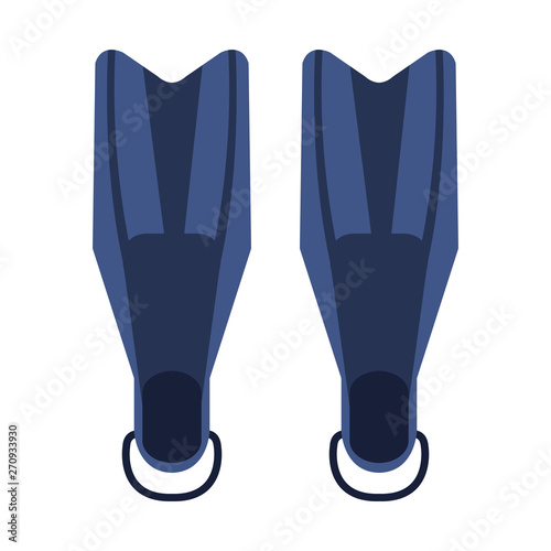 diving fins equipment isolated icon