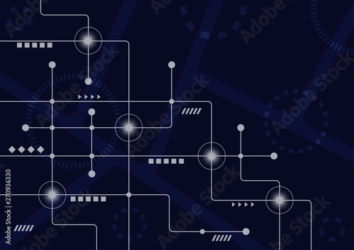 Abstract geometric connect lines and dots.Simple technology graphic background.Illustration Vector design Network and Connection concept.