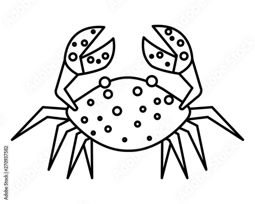 crab marine animal isolated icon