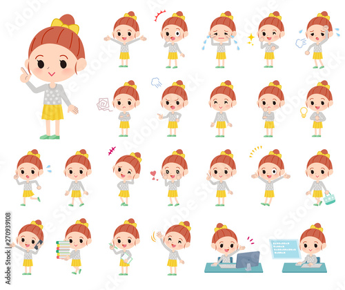 yellow clothing girl_emotion
