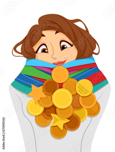 Teen Girl Achiever Medals I...