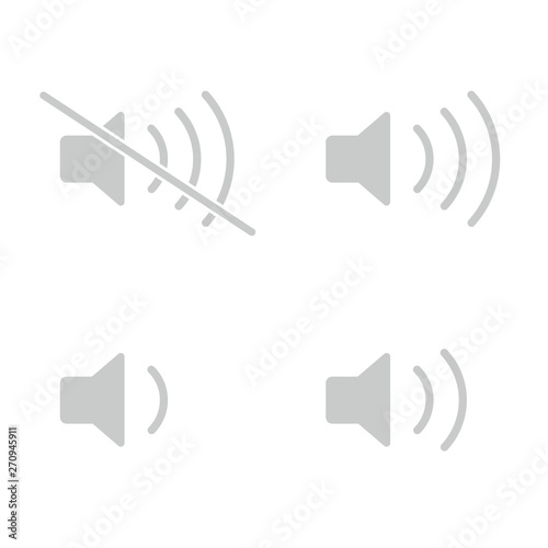 sound volume icon on the white background