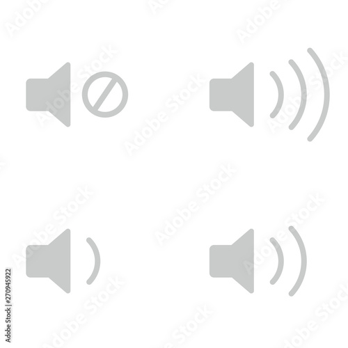 sound volume icon on the white background