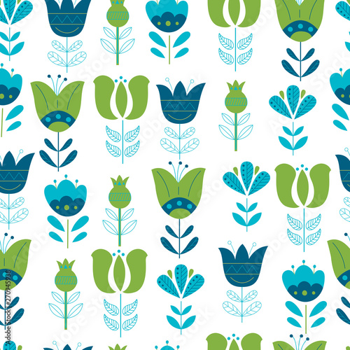 Modern scandinavian seamless repeated pattern.