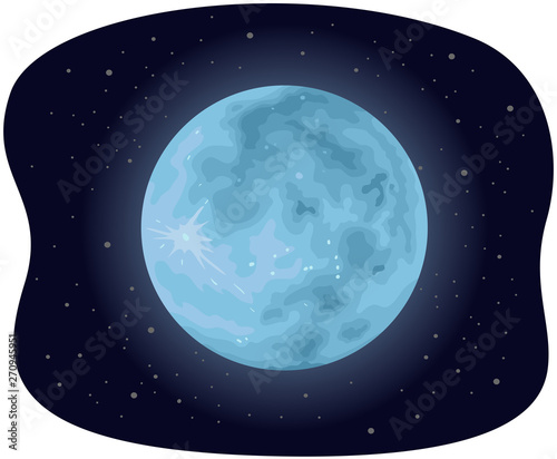 Blue Moon Illustration