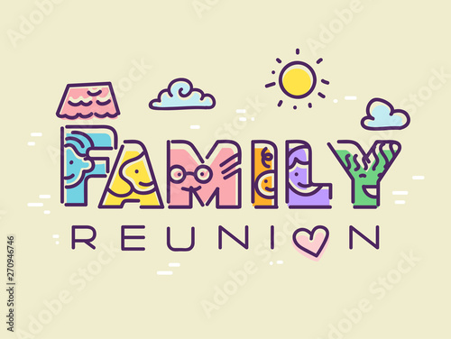 Family Reunion Illustration