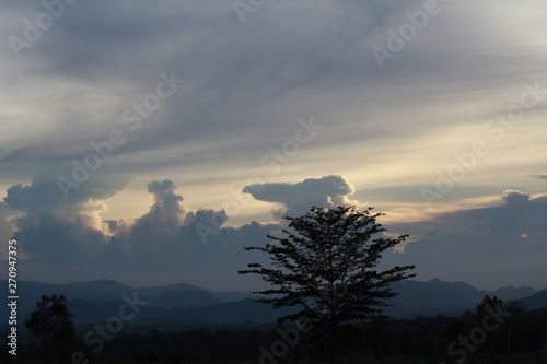 Cool sky with undersigned cloud 
