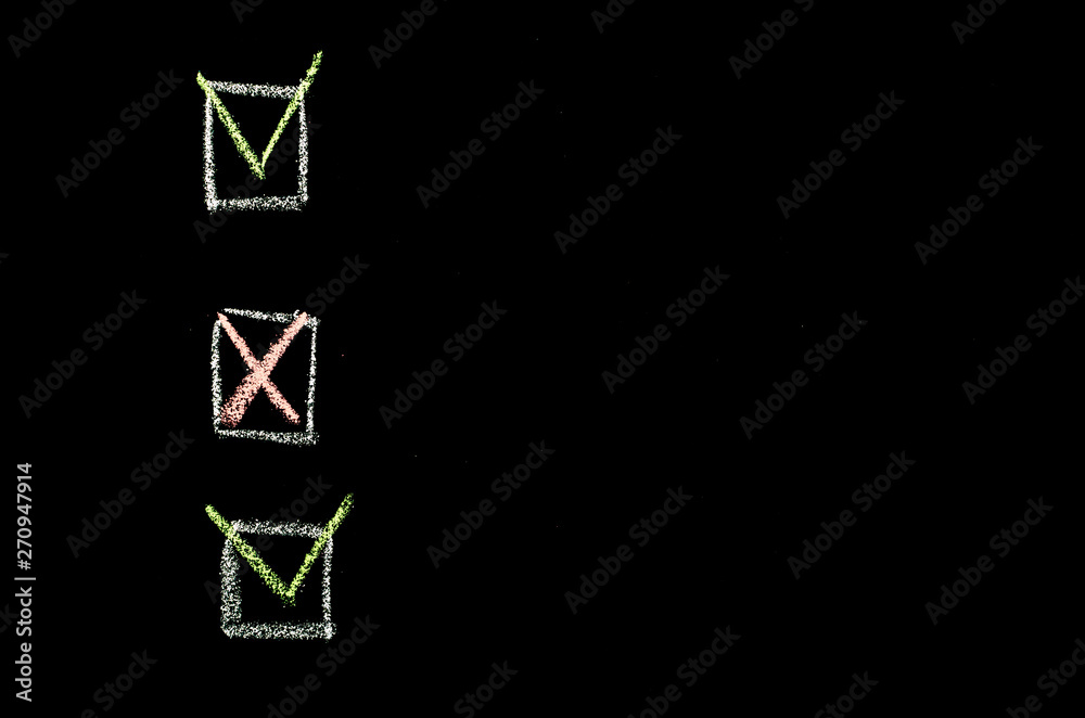 checkbox hand drawn on chalkboard checkbox hand drawn on chalkboard