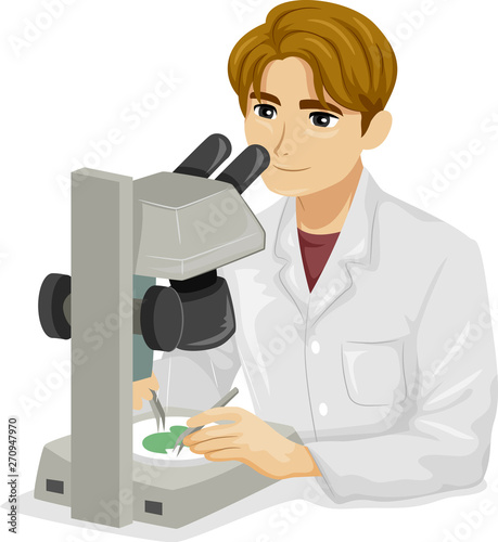 Teen Boy Dissecting Microsc...