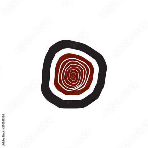 Aboriginal art icon logo design vector template