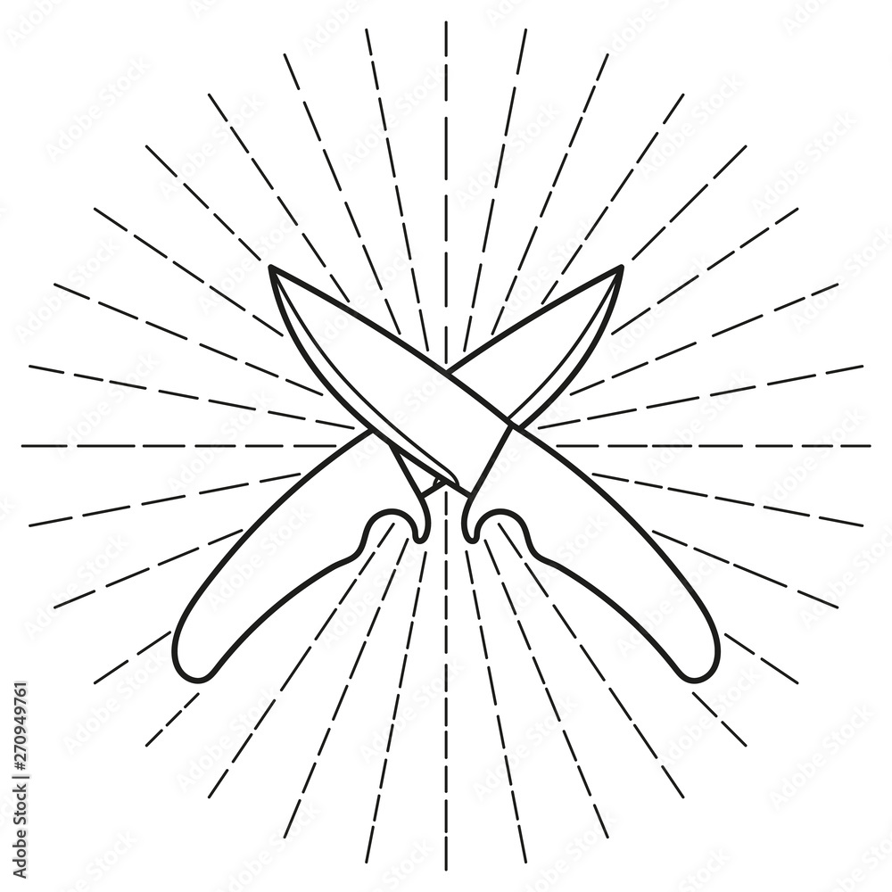 crossed-knives-vector-illustration-stock-vector-adobe-stock