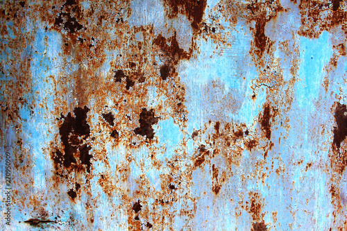 blue metallic rusty wall texture
