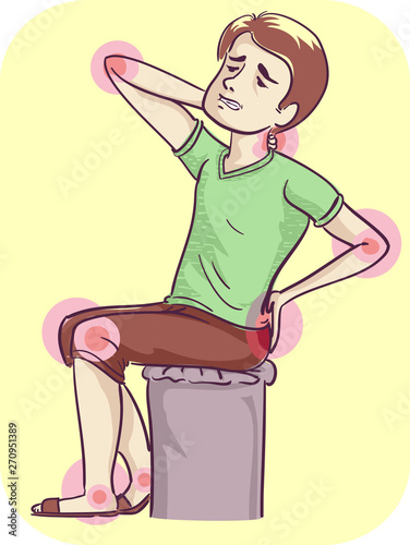 Man Joints Pain Illustration