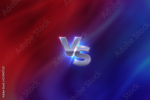 Versus concept. VS letters sport competition emblem, game battle concept, MMA banner screen. Vector versus colouring abstract template photo