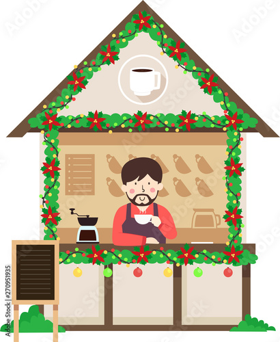 Man Coffee Stall Christmas ...