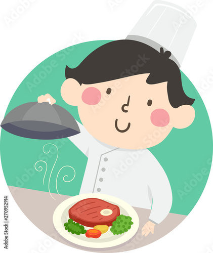 Kid Boy Top Chef Illustration
