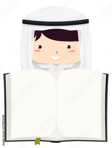 Kid Boy Qatari Open Book Qu...