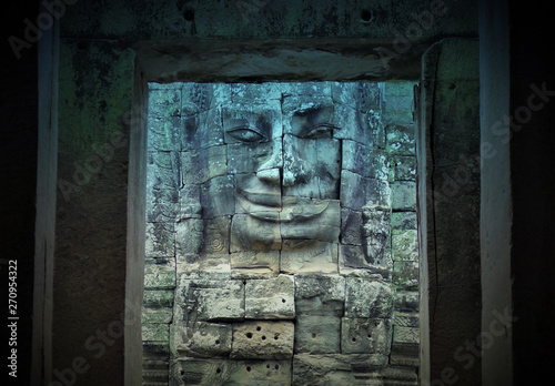 A face in the Bayon Temple