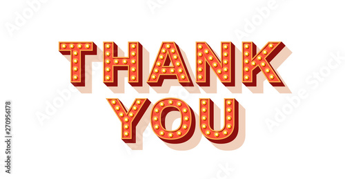 Thank you retro typography