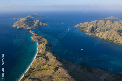 The beautiful islands within Komodo National Park, Indonesia, are fringed by healthy coral reefs. This tropical area is known for both its marine biodiversity as well as its infamous dragons.