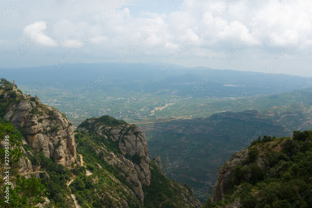 Naklejka premium landscape with vast mountainous terrain