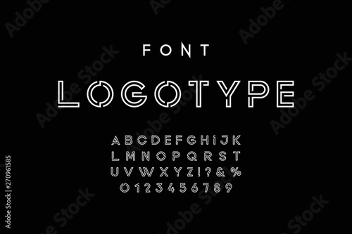 Modern abstract font.