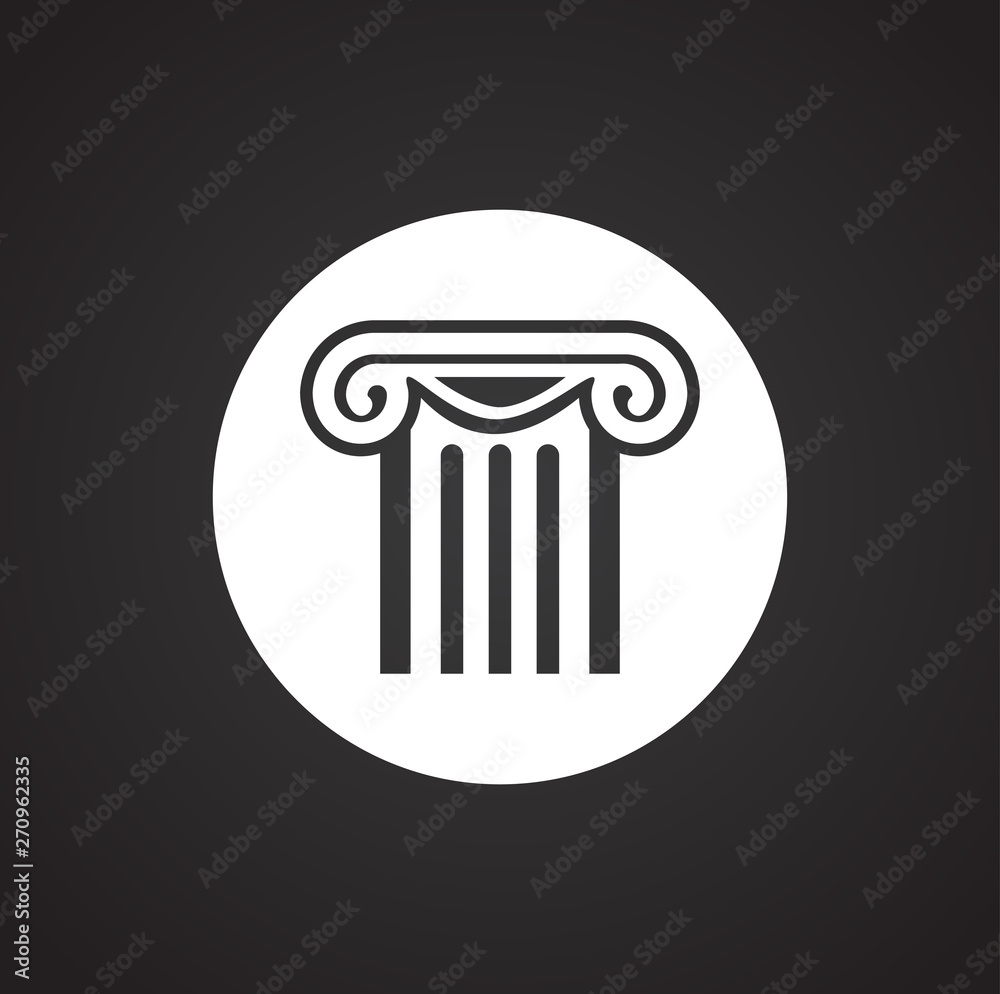 Column icon on background for graphic and web design. Simple illustration. Internet concept symbol for website button or mobile app. Column icon on background for graphic and web design. Simple illustration. Internet concept symbol for website button or mobile app.