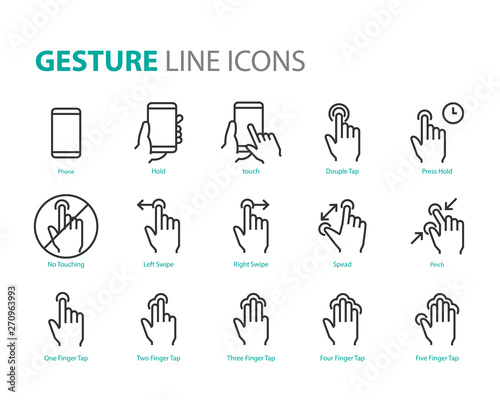 set of phone icons, such as hand, app, phone, tap, touch, laptop, computer