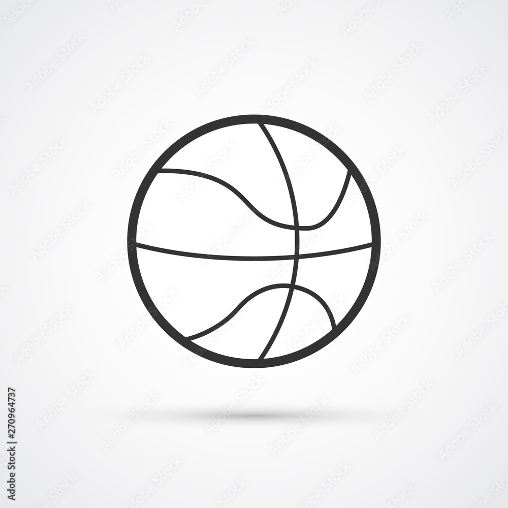 basketball sport ball black icon. Vector eps10