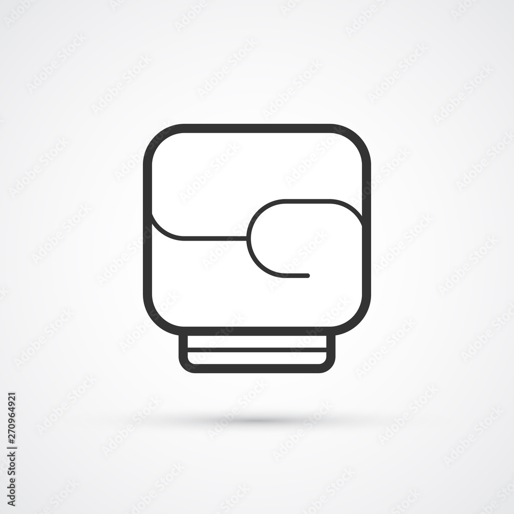 boxing black line glove icon Vector eps10 boxing black line glove icon Vector eps10