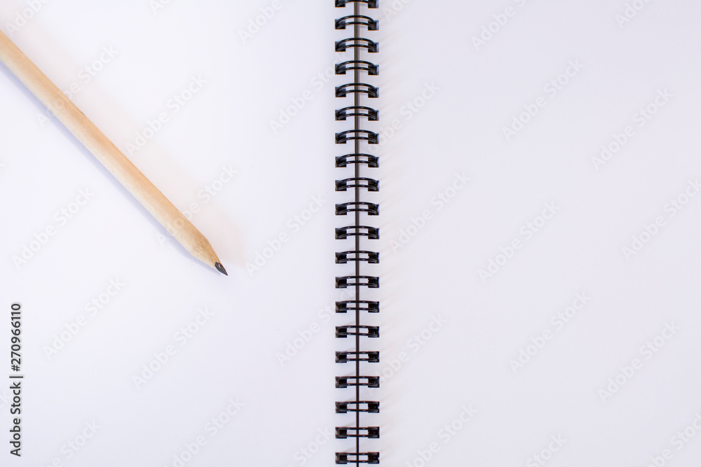 School notebook, blank sheet, ready to write, take notes and study. School notebook, blank sheet, ready to write, take notes and study.