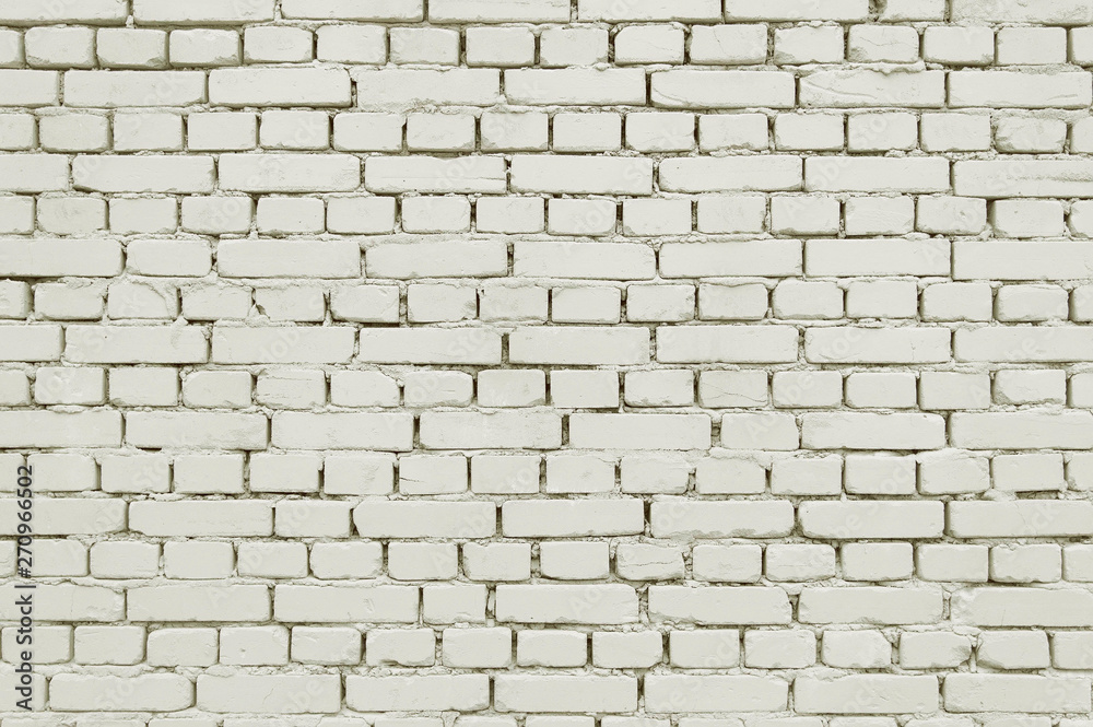 Old white brick wall  background texture