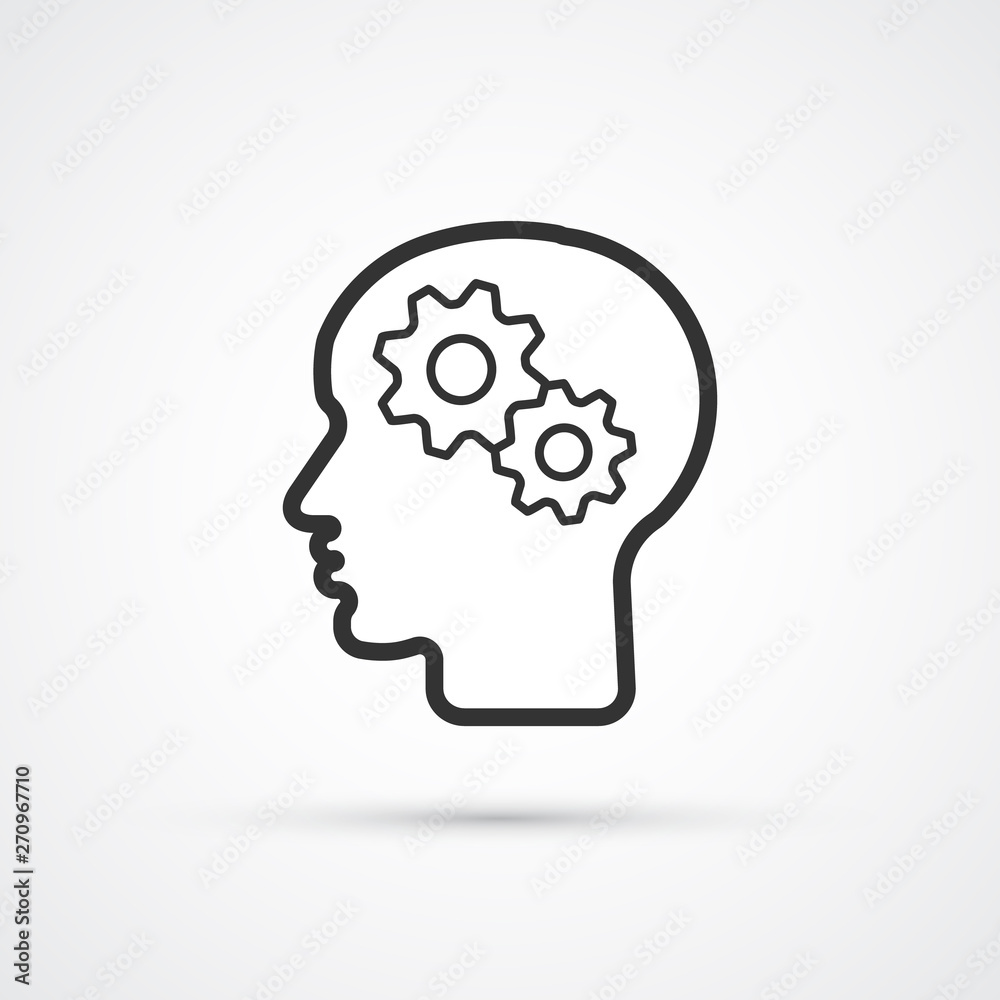 Mind settings flat line icons Vector eps10 Mind settings flat line icons Vector eps10