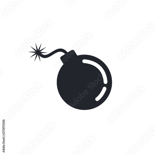 Explosion bomb symbol. Bomb icon,vector illustration. Flat design style. vector bomb icon illustration isolated on White background, bomb icons graphic design vector symbols. 