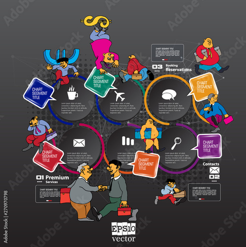 Business infographic elements data visualization vector design photo