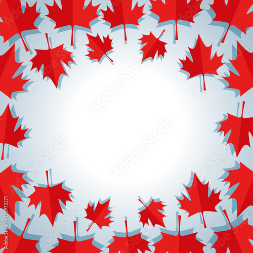 maple leafs canadian pattern frame