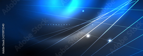 Color light with lines, outer space background, bright rays