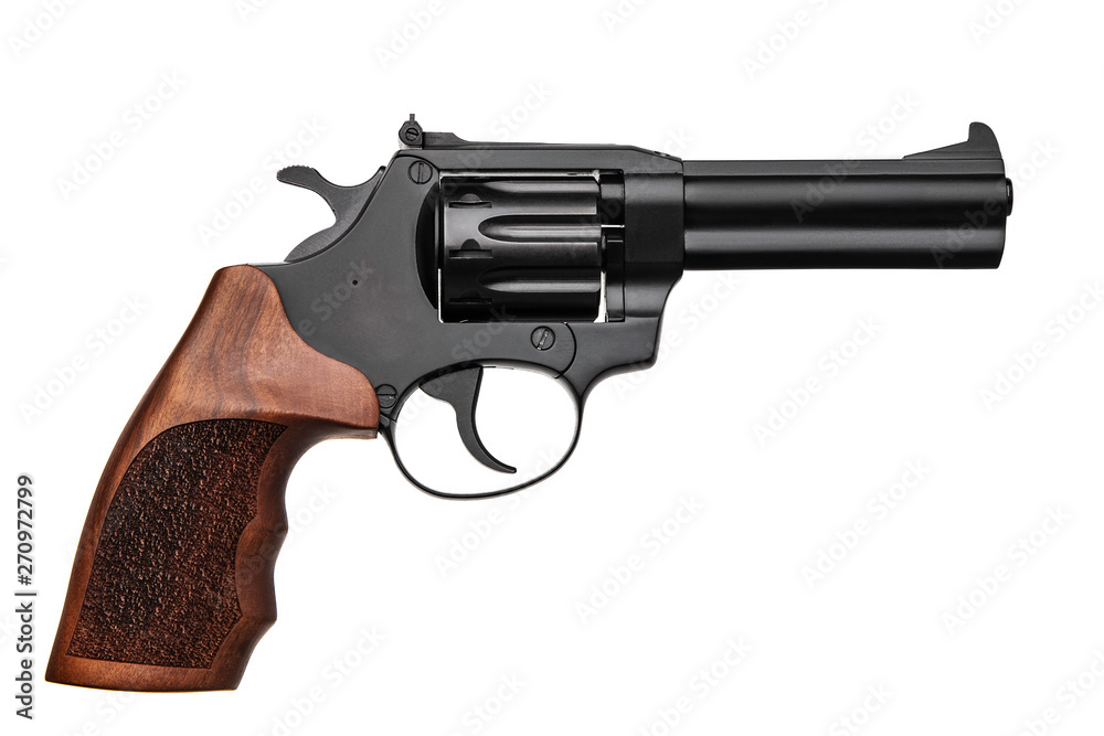 Gun pistol revolver isolated on white back Gun pistol revolver isolated on white back