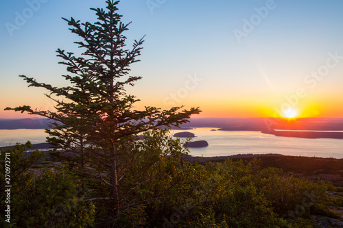 Sunrise on Cadillac Mountain in Acadia National Park