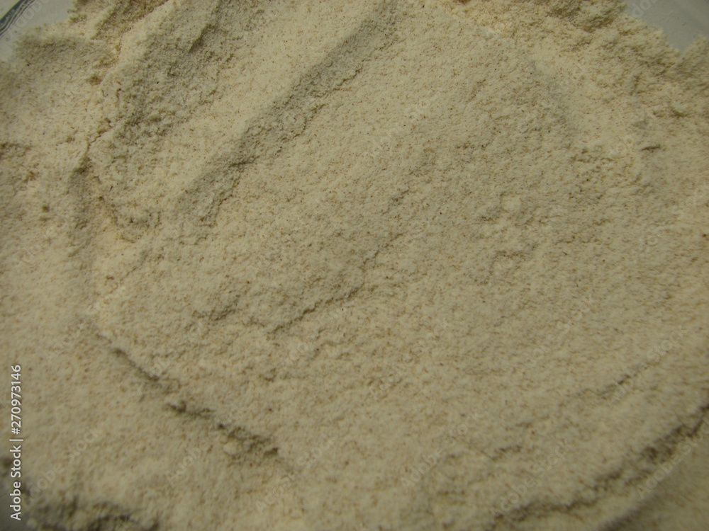 whole grain flour close-up whole grain flour close-up