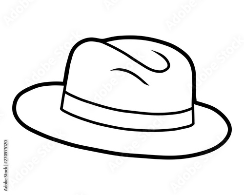 Coloring book, cartoon headwear, Trilby hat