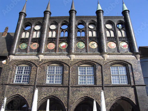 Teilansicht des Rathauses zu Lübeck photo