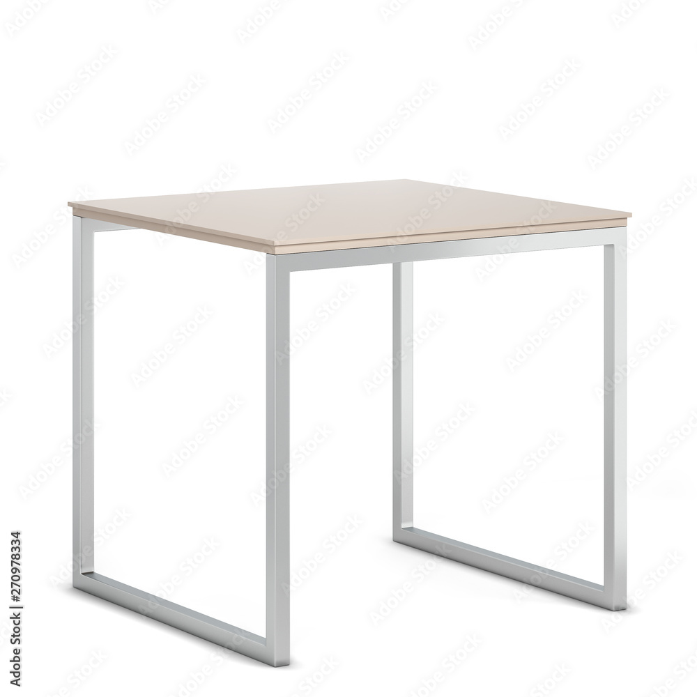 Minimalistic modern table with metallic legs Minimalistic modern table with metallic legs