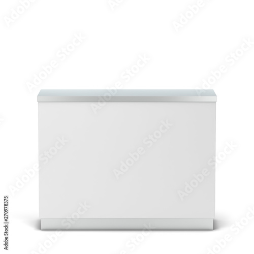 Blank counter stand mockup photo