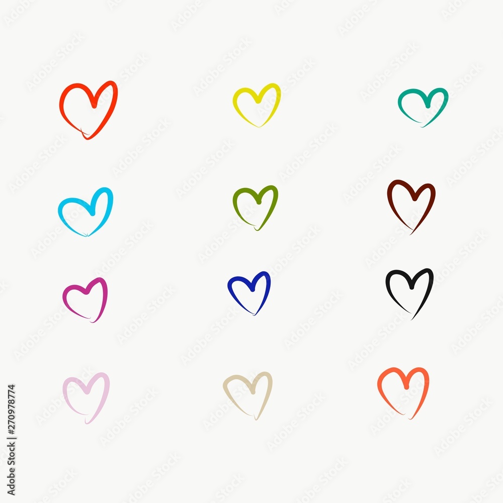 Illustration Heart of Love in Valentine’s Day Illustration Heart of Love in Valentine’s Day
