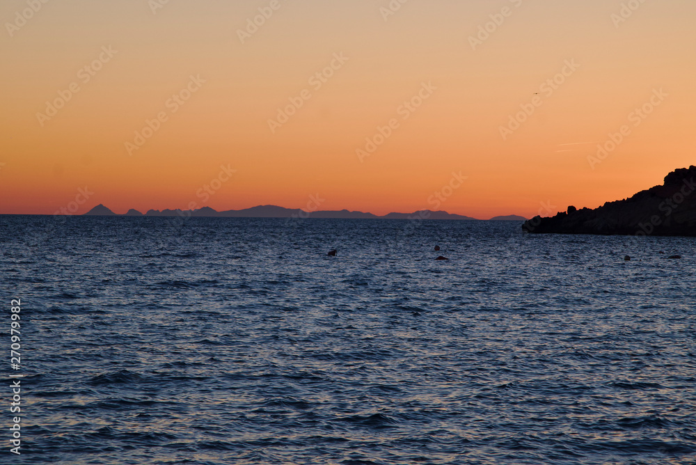 Sunsets in Ibiza. Balearic Islands