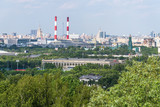 Panorama of Moscow from Sparrow Hills, Russia