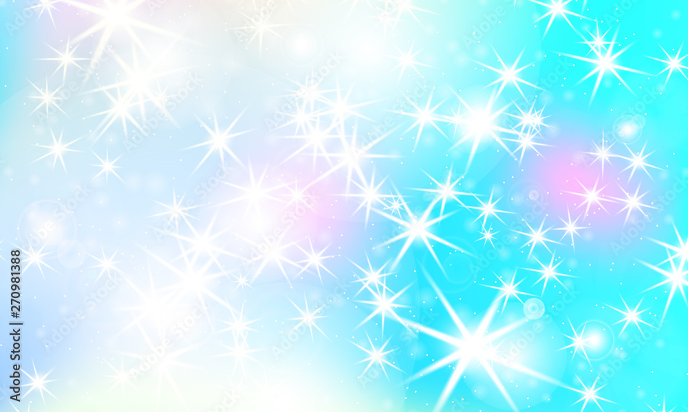 Unicorn rainbow background. Holographic sky Unicorn rainbow background. Holographic sky