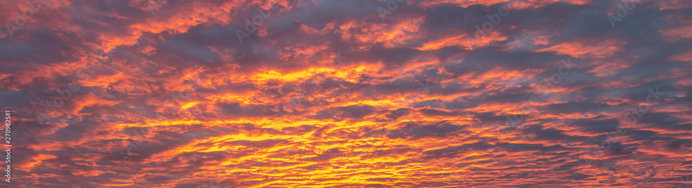 Fiery and Dramatic Sunrise Sky & Clouds  - obrazy, fototapety, plakaty 