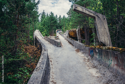 Принти на полотні Abandoned Olympic Bobsleigh and Luge Track, built for the XIV Olympic Winter Gam